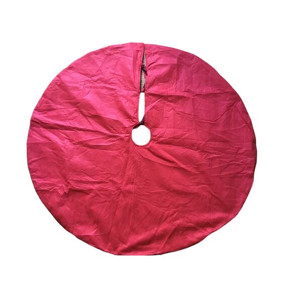 Christmas Tree Skirt Buffalo Plaid Design Decorative Holiday 48" - Picture 2 of 3